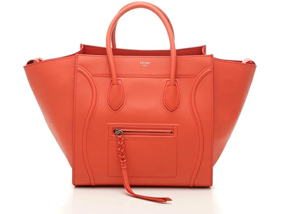 Celine Luggage Tote Phantom Tote Bag Embossed Pink